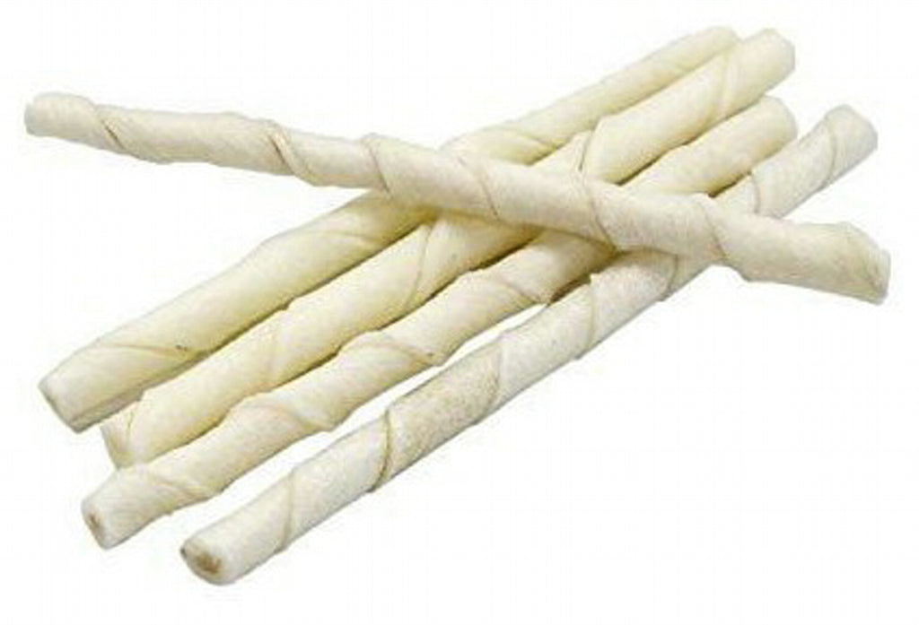 Cadet Rawhide Twist Stick Dog Chews, 5 Inch x 7-8 millimeter, 100 Count, 10 Pack - 