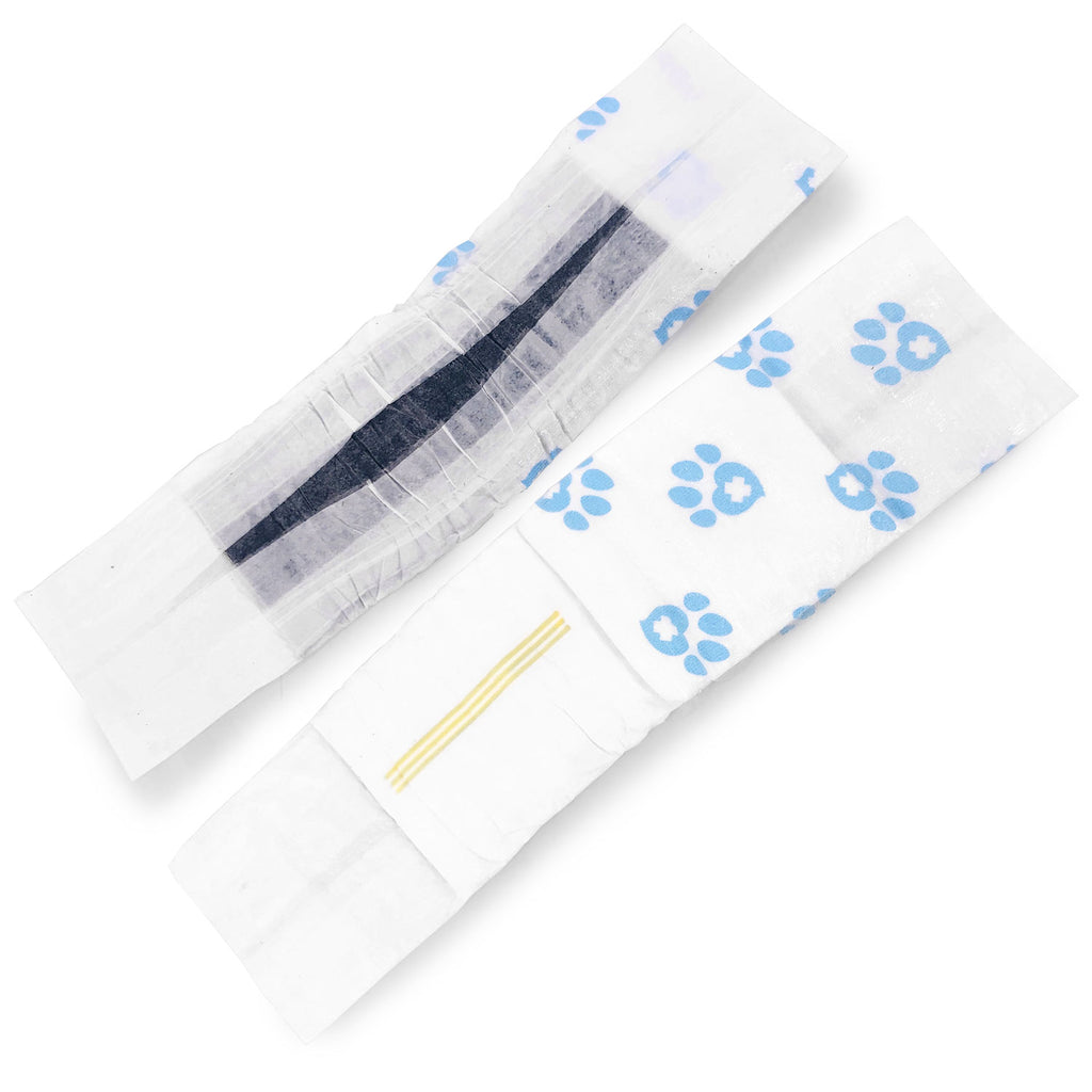 ValueWrap Male Wraps, Disposable Dog Diapers, Carbon, 1-Tab Extra Small, 144 Count - Activated Charcoal, Snag-Free Fastener, Leak Protection, Wetness Indicator 