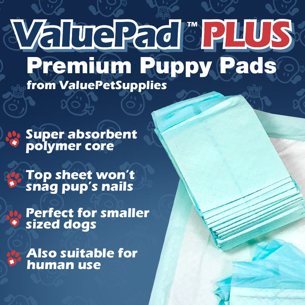 ValuePad Plus Puppy Pads, Small 17x24 Inch, 600 Count BULK PACK - Premium Pee Pads for Dogs, Tear Resistant, Super Absorbent Polymer Gel Core, 5-Layer Design 