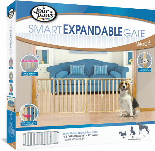 Four Paws Smart Expandable Gate, Extra Wide - 